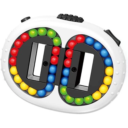 Roterande Magisk Bönkub Spinner Fidget Stress Relief Boll Dubbel Vänd Handhållen Pussel Avkoppling Pedagogisk Leksak (vit)