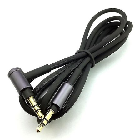 3,5 mm lydkabel for Sony WH-1000 XM2 XM3 XM4 H900N H800 hodetelefoner, 1,5 m/4,9 fot lang (svart uten mikrofon)