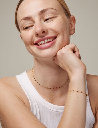 Enamel Copenhagen Necklace, Lola - Brown - ONE SIZE