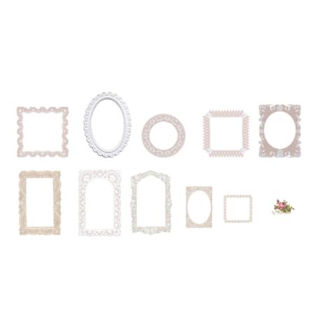 20 st Dekorationsetiketter Retro Spegelram PET Dekaler för DIY Hantverk Scrapbooking Fotoalbum Typ 3