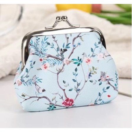 Go Go Gadget - Clip plånbok - Blomstermönster - 9x7cm - Hög kvalitet - Hållbar - Lätt att använda