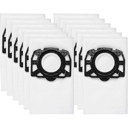 12-pak KFI 487 filterposer til Kärcher WD4, WD5, WD6 støvsugere