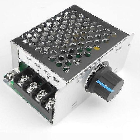 AC 220V Enfas Motorvarvtalsregulator, Fläktmotor Varvtalsreglage, Temperaturkontroll Tyristor Spänningsdimmer och Regulator