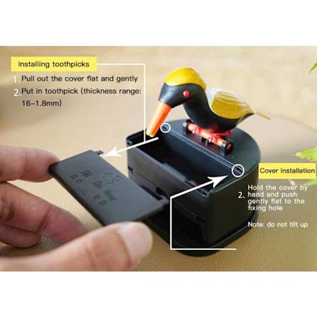 Automatisk Fugl Tandstikker Dispenser, Automatisk Fugl Tandstikker Presse Tandstikker Æske