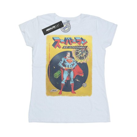 DC Comics Dam/Kvinnor Superman International Cover Bomull T-Shirt L Vit