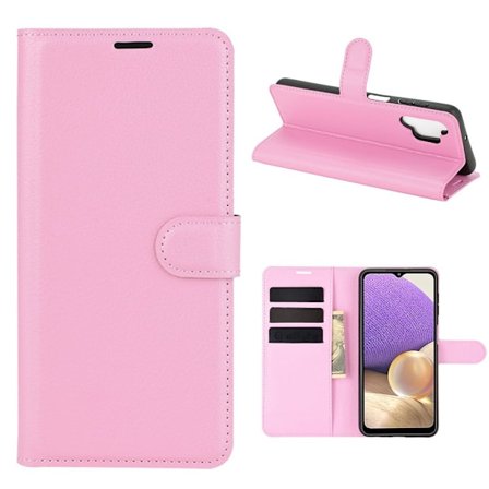 Classic Samsung Galaxy A32 5G Flip Etui - Lyserød