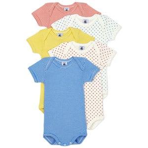 Kids - Petit Bateau 5-Pack Multicolor Print Baby Body - All in ones - 3 months - Pink