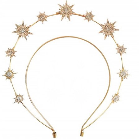 Stjärnhalo Krona Gudinna Krona Himmelsk Hårband Starburst Halo W