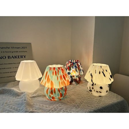 Sopplampe Bordlampe, Nattbordslampe for Soverom og Stue, Moderne Dekorativ Bordlampe