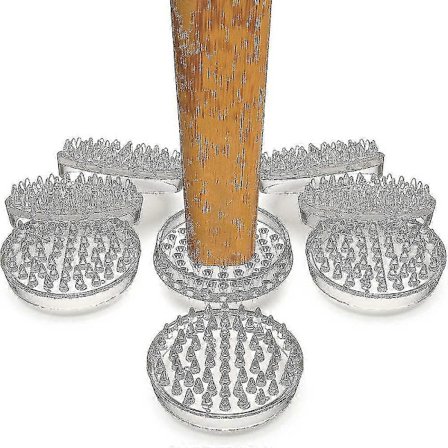 16 pakker tæppebeskyttere med pigge, hjulkopper, plastik hjulkopper, runde komfortable hjulkopper, møbelkopper med pigge [HK]