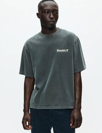 WOOD WOOD Wwliam Tee Italic 25210 - Black - XXL