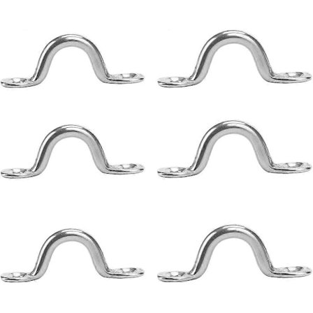 Pieces Kajak Dækspænder-M53 M63, 304 Rustfrit Stål Øjeplade, Fast Spændeform, Rustfri Stål Dækplade, Rustfri Stål Plade til Kajak C