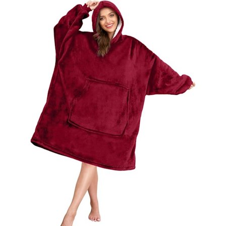 Blanket Hoodie - Bærbar Dyne, Super varm til kvinder og mænd, Oversize
