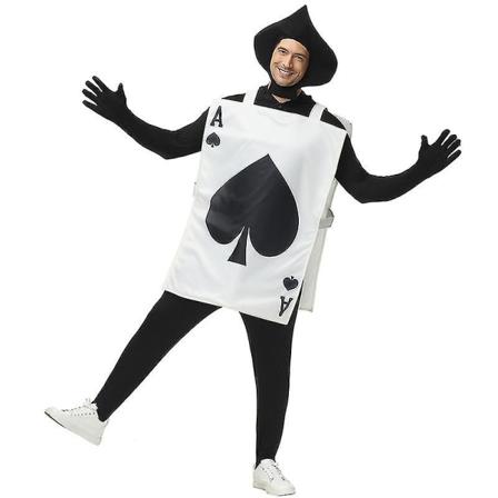 Liisa Ihmemaassa -asu lapsille ja aikuisille, musta sydänpelikortit Cosplay Halloween naamiainen Fancty Dress (FMY) adult