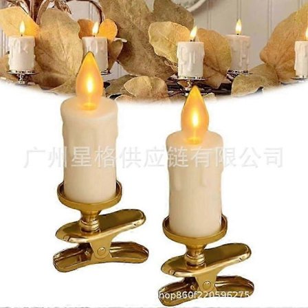 Clip-on Ljus för Julgranar, Clip-on Ljushållare Julgransljus Clip Dekorativ Ljushållare i Järn med Ljus