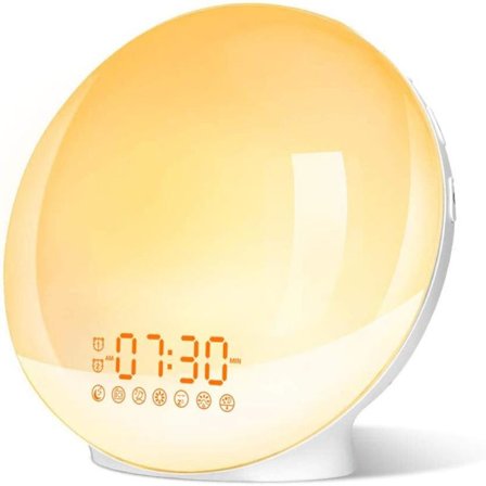 LED-lys vekkerklokke radio vekkerklokke lys morgen nattbordslampe