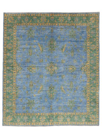 Ziegler Ariana Vloerkleed 251X292 Donkerblauw/Donkergroen Groot Wol, Afghanistan