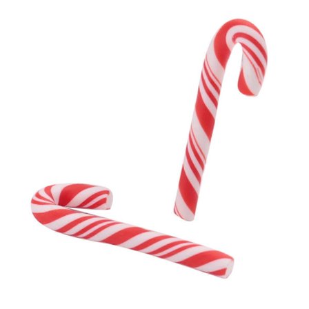 100 stk. Røde og hvide håndlavede jule slikkepinde Miniature mad dukkehus boligindretning ler slik Ca (LGL)