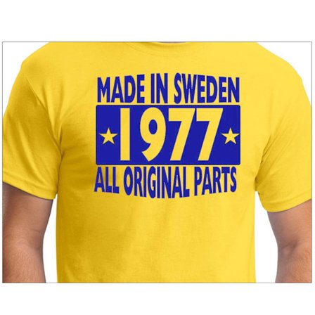 Gul T-shirt Made in Sweden 1977 All original parts