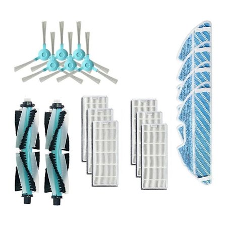 Konka støvsuger robottilbehør 1290 1390 sidebørste rullebørste filternett mopping og rengjøring