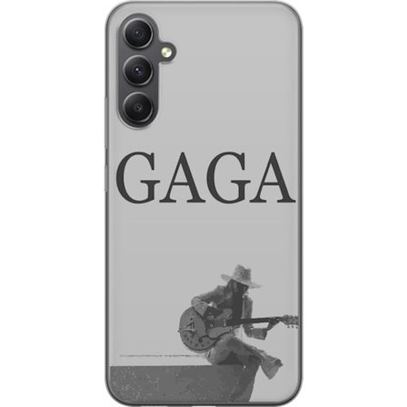 Kompatibel Mobilcover til Samsung Galaxy A25 Stitch omgivet af blåbær med sød kawaii-stil teddybjørn