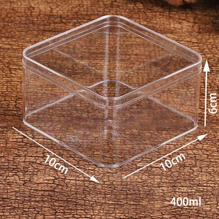 Firkantet Plastic Candy Box Transparent Grade Emballage Box With