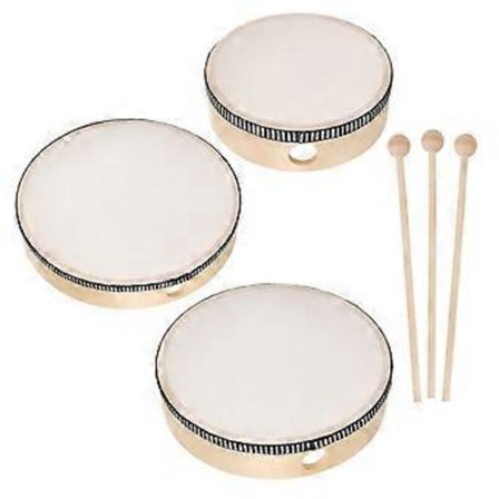 6 st 6 Tum 8 Tum 10 Tum Barn Handtrumma Slagverk Träram Trumset