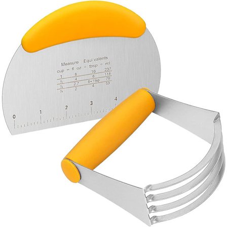 Deigskrape med sklisikkert håndtak, 2 stk. Benk og blender