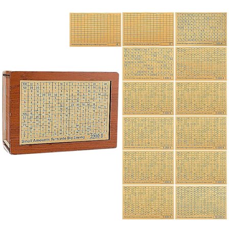 Sparebøsse i tre for voksne og barn, myntbøsse i tre for gutter og jenter, voksen sparebøsse med teller FAN0730