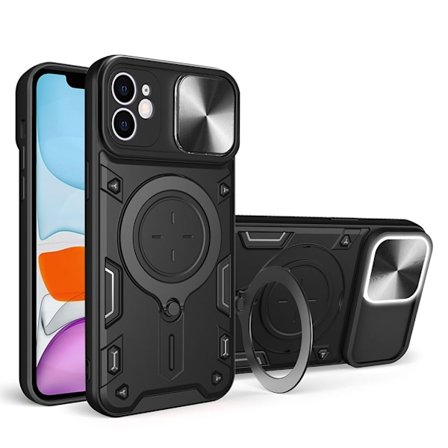 IPhone 11 skal med ett lock - Svart