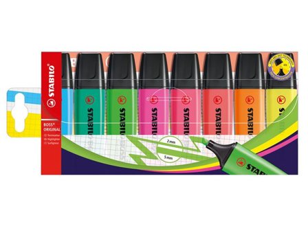 STABILO Överstrykningspenna BOSS 8/fp - Lyreco - Kontorsmaterial - Pennor - Överstrykningspennor