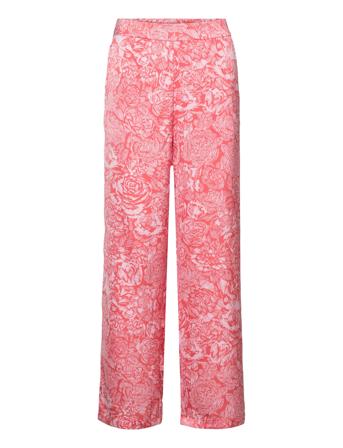 Mschmaricel Myrina Pants Aop Bottoms Trousers Straight Leg Red MSCH Copenhagen