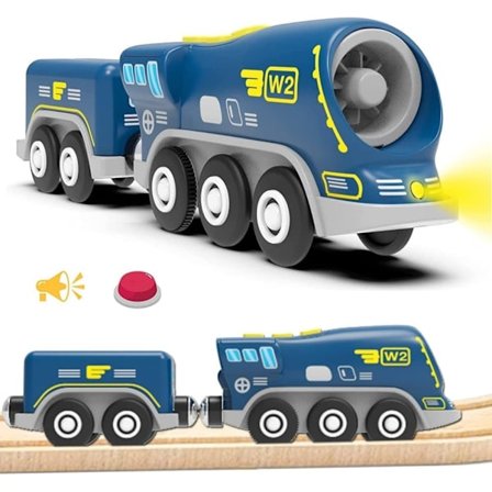 Elektrisk tretoglokomotiv Batteridrevet tog med sterk motor, kompatibelt med Brio Thomas