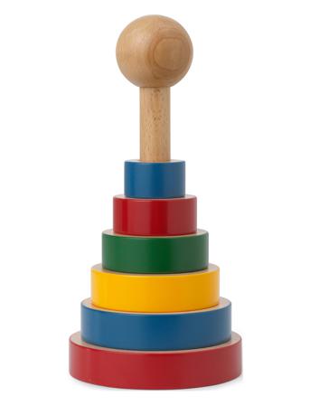 Pyramid Tower H22,5 Multi Toys Baby Toys Educational Toys Stackable Blocks Multi/mönstrad Kay Bojesen