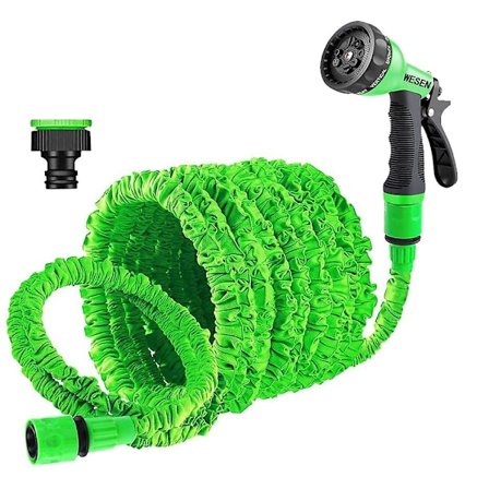 Laajeneva puutarhaletku, puutarhan vesiletku putket 8 mallin suihkupistoolilla 1/2" 3/4" liitinliitäntä(50FT)