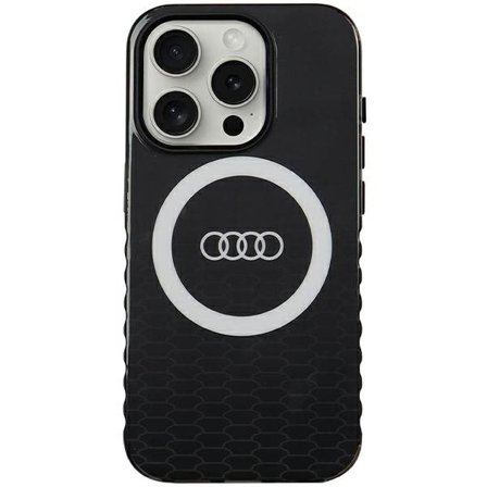 Audi IML Big Logo MagSafe-etui til iPhone 15 Pro - sort