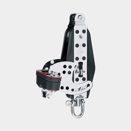 Harken 76mm Fiddle Midrange Hexaratchet Block - Becket, Cam Cleat (1566)