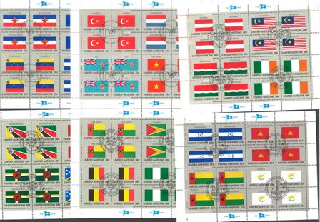 FN - 6 stemplede flagark