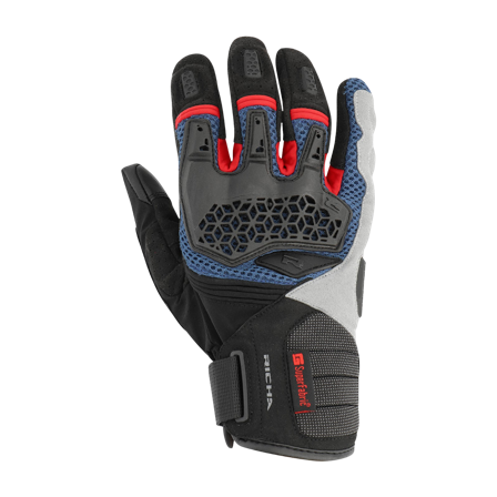 Motocyklové Rukavice RICHA Bogota Černá/Modrá/Červená L