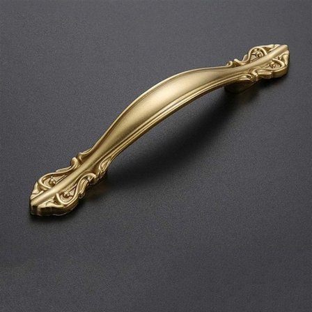 Yksinkertainen eurooppalaistyylinen kaapin laatikon nuppi, korkealaatuinen antiikki messinki kultainen vedin, kaapin vedin 2 kpl