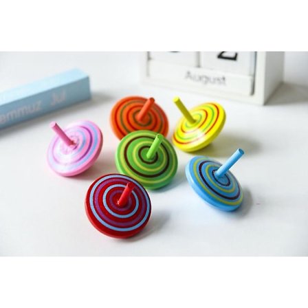 20 stk. snurrebasser håndmalte roterte gyro kreative gyro leker tilfeldig farge
