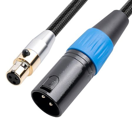 3-pin Mini Xlr -uros naar Xlr -naaras adapterikaapeli tasapainotettu johto nauhoitukseen, kaiutinjärjestelmiin, radioon