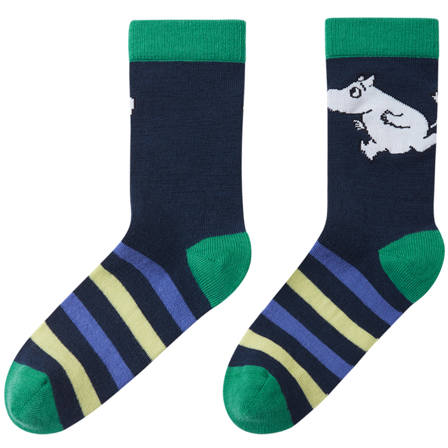 Reima Socks Moomin Randig Kids Navy