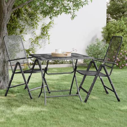 Vidaxl Trädgårdsbord 80x80x72 Cm Sträckmetall Antracit Antracit