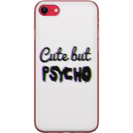 Kompatibel Mobilcover til Apple iPhone 8 Rainbow-farvet legetøjsfigur med et glad ansigt og farverige cirkler i en legesyg studieillustration