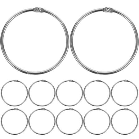 24 stk Dusjforhengkroker Ringer Sirkulære Forhengringer Metall Dusjforhengkroker Sølv 5,6X0,2CM Silver 5.6X0.2CM