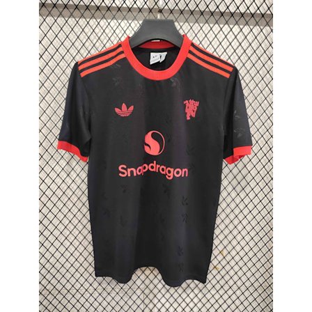 25-26 Manchester United F.C. Svart Specialutgåva Träningsfotbolls T-shirt S-4XL