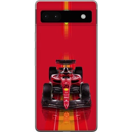 Yhteensopiva Puhelinkuori Google Google Pixel 6a Ferrari Formula 1 -auto ikonisessa punaisessa muotoilussa urheilullisella tarkkuudella