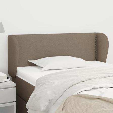 Vidaxl Huvudgavel Med Kanter Taupe 93x23x78/88 Cm Tyg Taupe