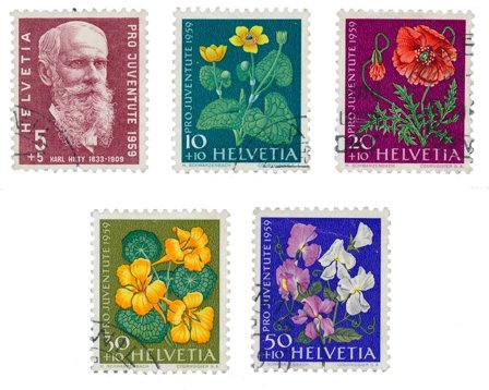 Schweiz 1959 - MICHEL 687/91 - Stemplet